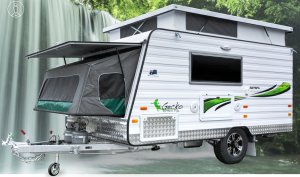 Ben & Michelle - Road Trip Around Australia - The Perfect Little Caravan - this little caravan has all the features that I would love to have in a van but in the smallest package that I've ever seen (and I like small).