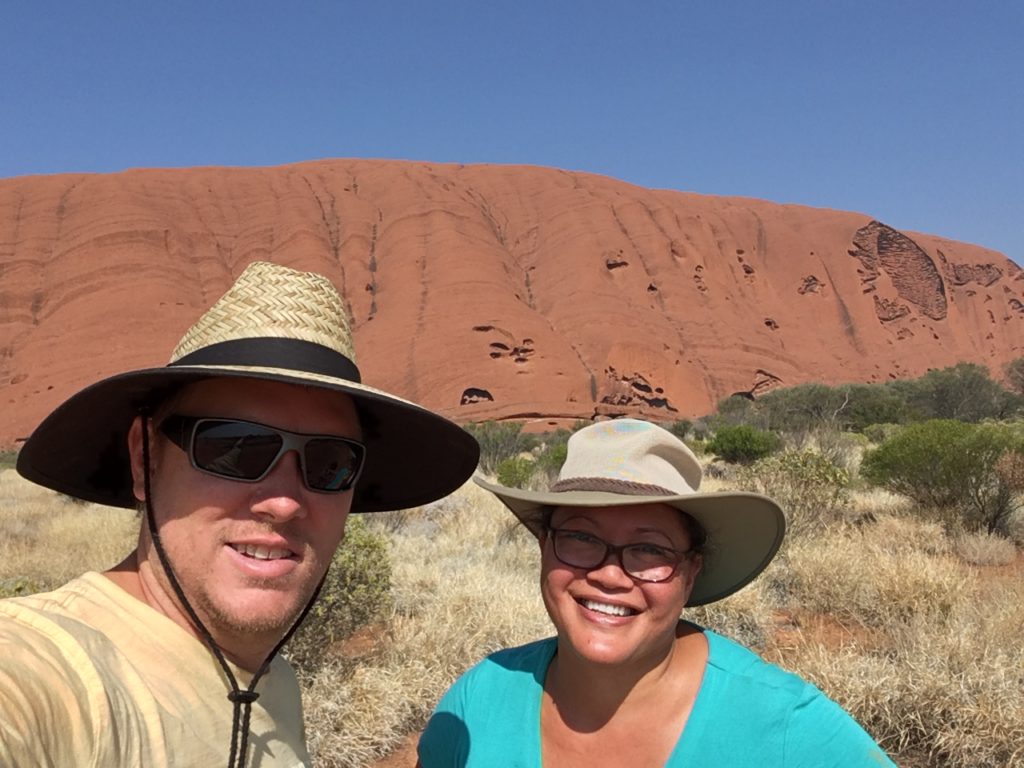 Couple in front of Uluru