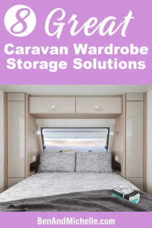 Maximise your caravan wardrobe storage space with these great closet organisation ideas. Whether you're in a motorhome or caravan you can still find ways to store all your clothes with these caravan organisation and storage tips.