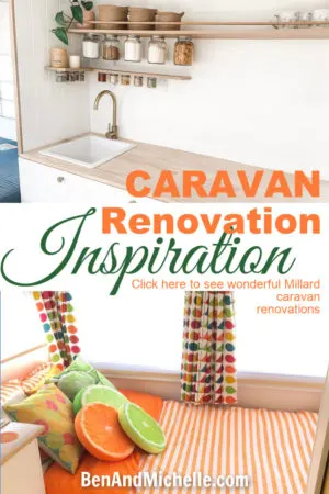 Be inspired by these wonderful Australian caravan renovations. This collection is all Millard caravan renovations. #caravanrenovations