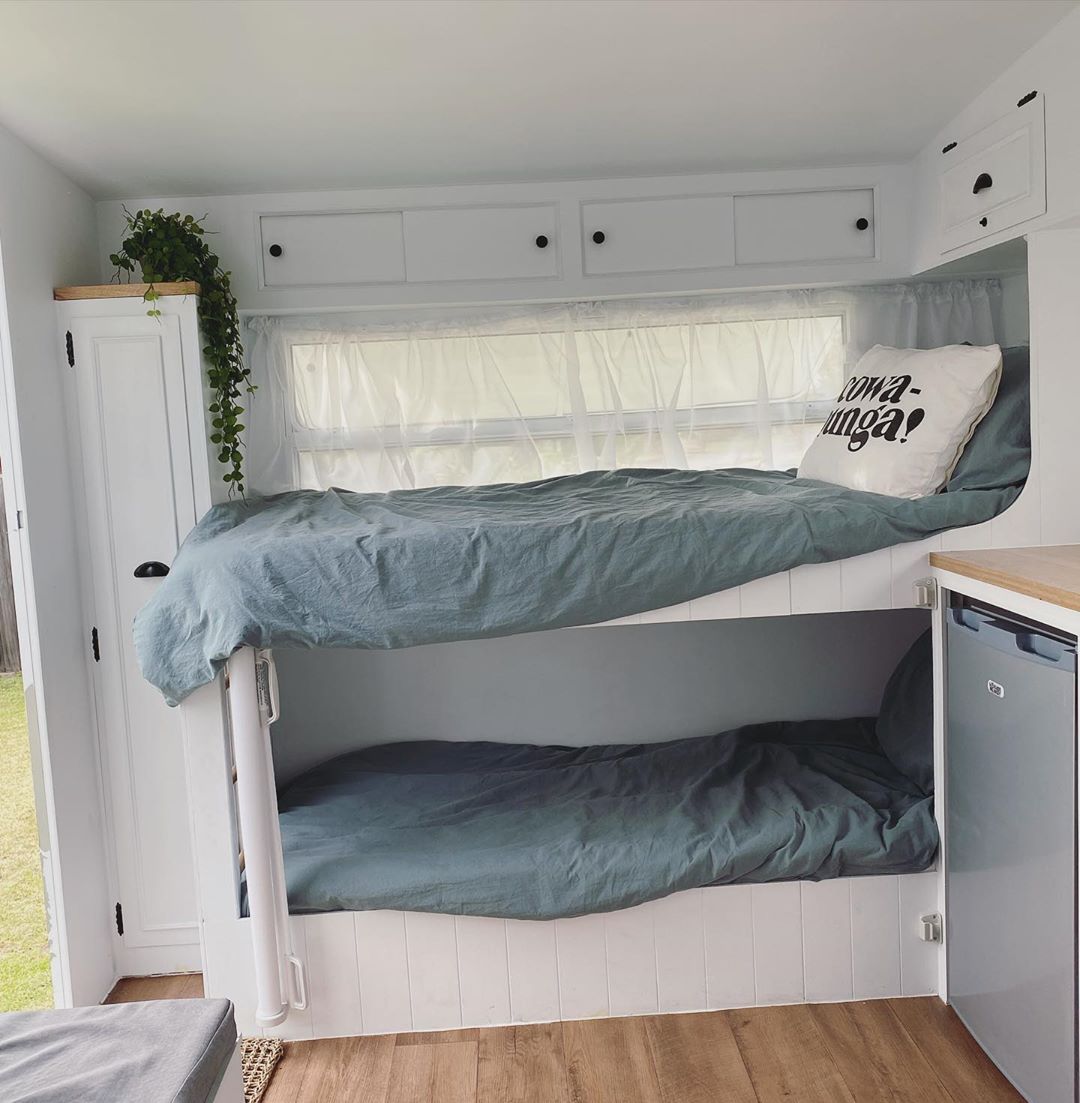 Caravan Bunk Beds Renovation, Camper Van Bunk Bed Ideas