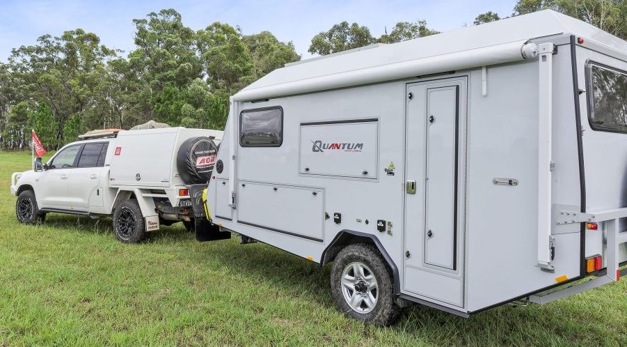 Side view of an Australian off road caravan.