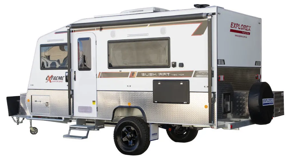 ExploreX 4.9m Bush Rat off road caravan.