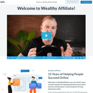 Screenshot of Wealthy Affiliate how to start a blog.