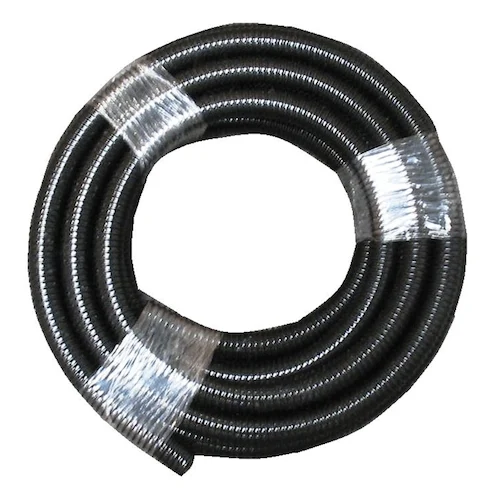 Black sullage or waste water hose.