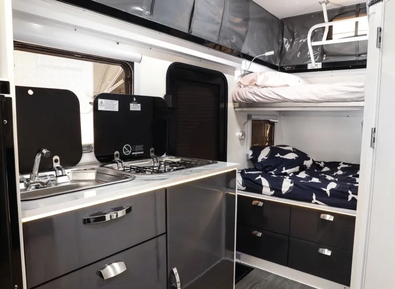 EzyTrail Hybrid Caravan Parkes 15 MK2 interior.