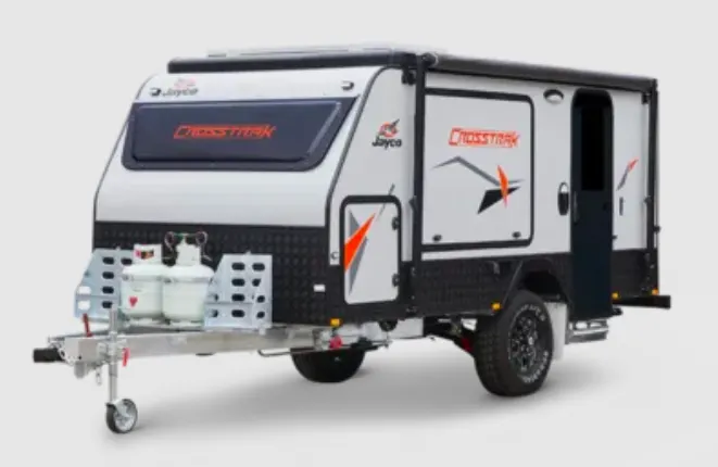 Outside view of a Jayco Crosstrak hybrid caravan.