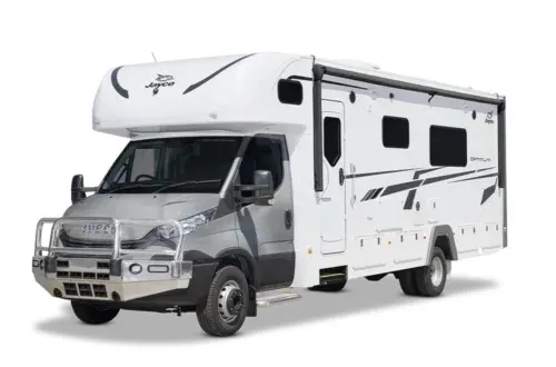 Outside view of the Jayco Optimum motorhome.