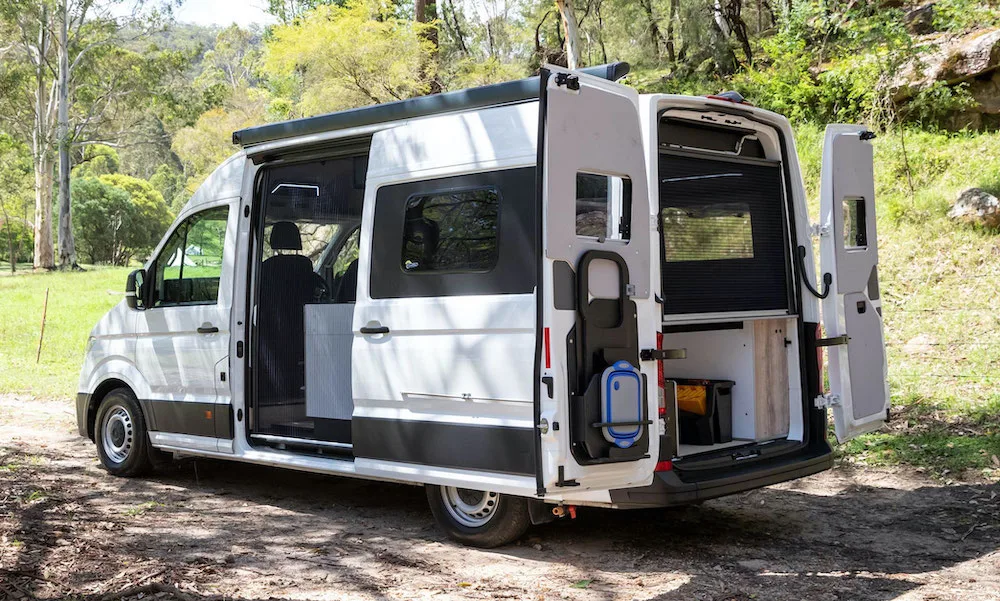 Exterior view of the Trakka Akuna van motorhome.