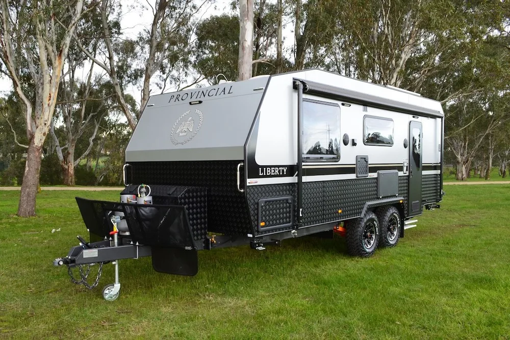 Exterior of the Liberty off road caravan by Provincial Caravans.