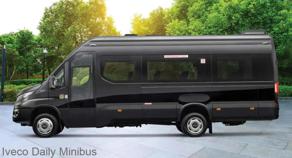 Side view of the Iveco Daily Minibus E6.